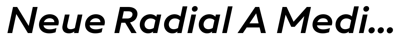 Neue Radial A Medium Italic